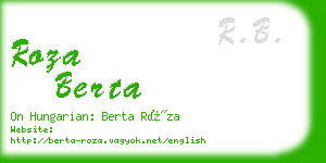 roza berta business card